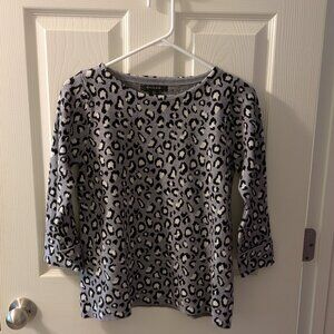 Tahari Leopard Print Sweater